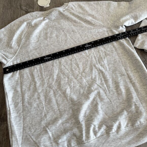 Workshop Gray Sweatshirt Santa Sequin Hat Holiday Christmas gift NWT Large - Picture 4 of 6